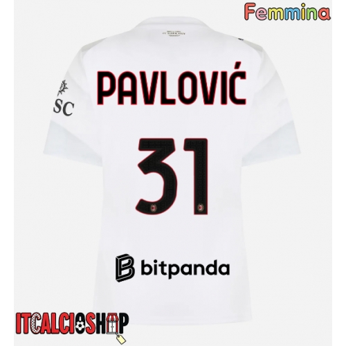 AC Milan Strahinja Pavlovic #31 Seconda Maglia Femmina 2026-27 Manica Corta
